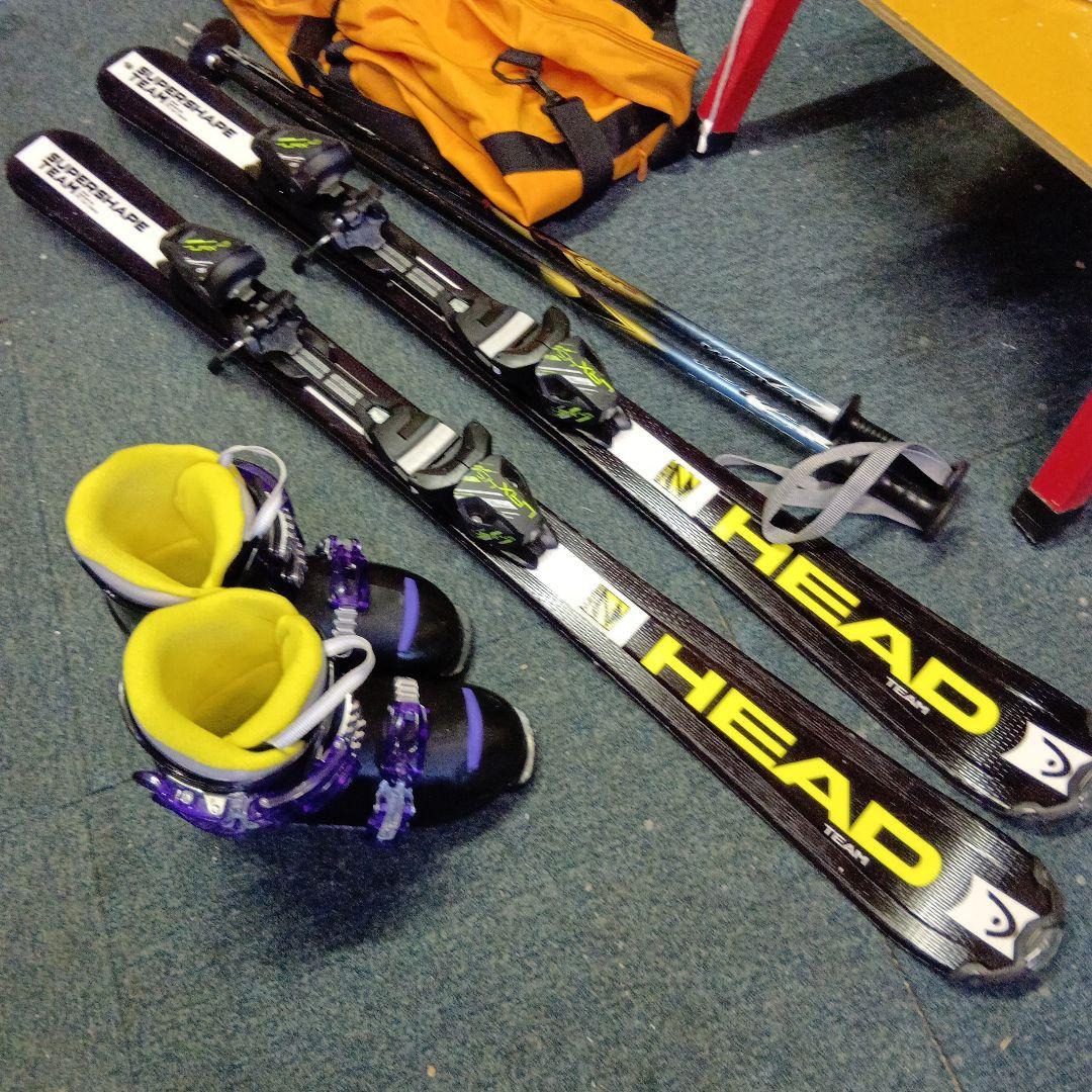 メンテナス済…調整済 HEAD TEAM スキー板とブーツ 117cm…23cm