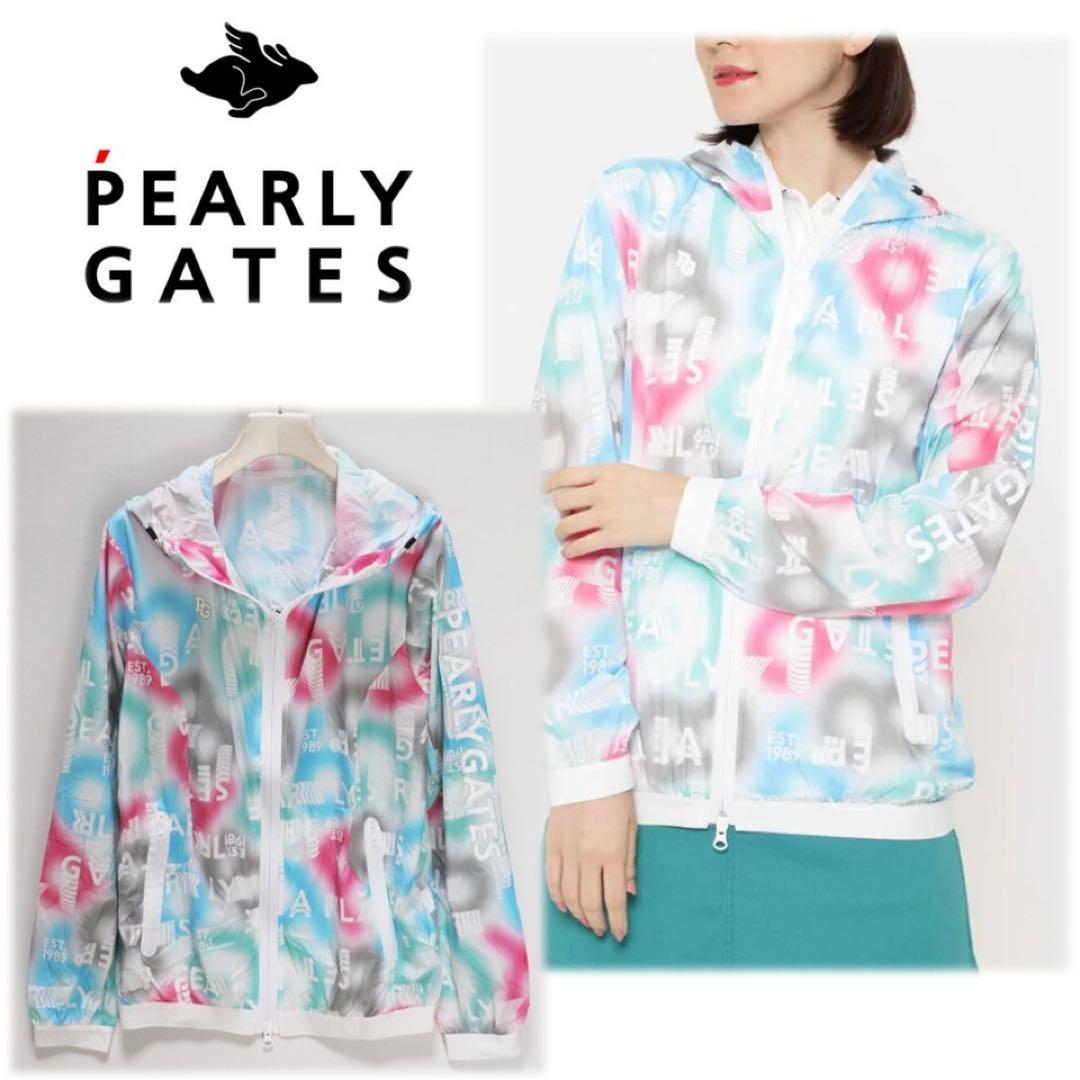 《パーリーゲイツ》新品 グラデーションジップブルゾン レインウェア 0