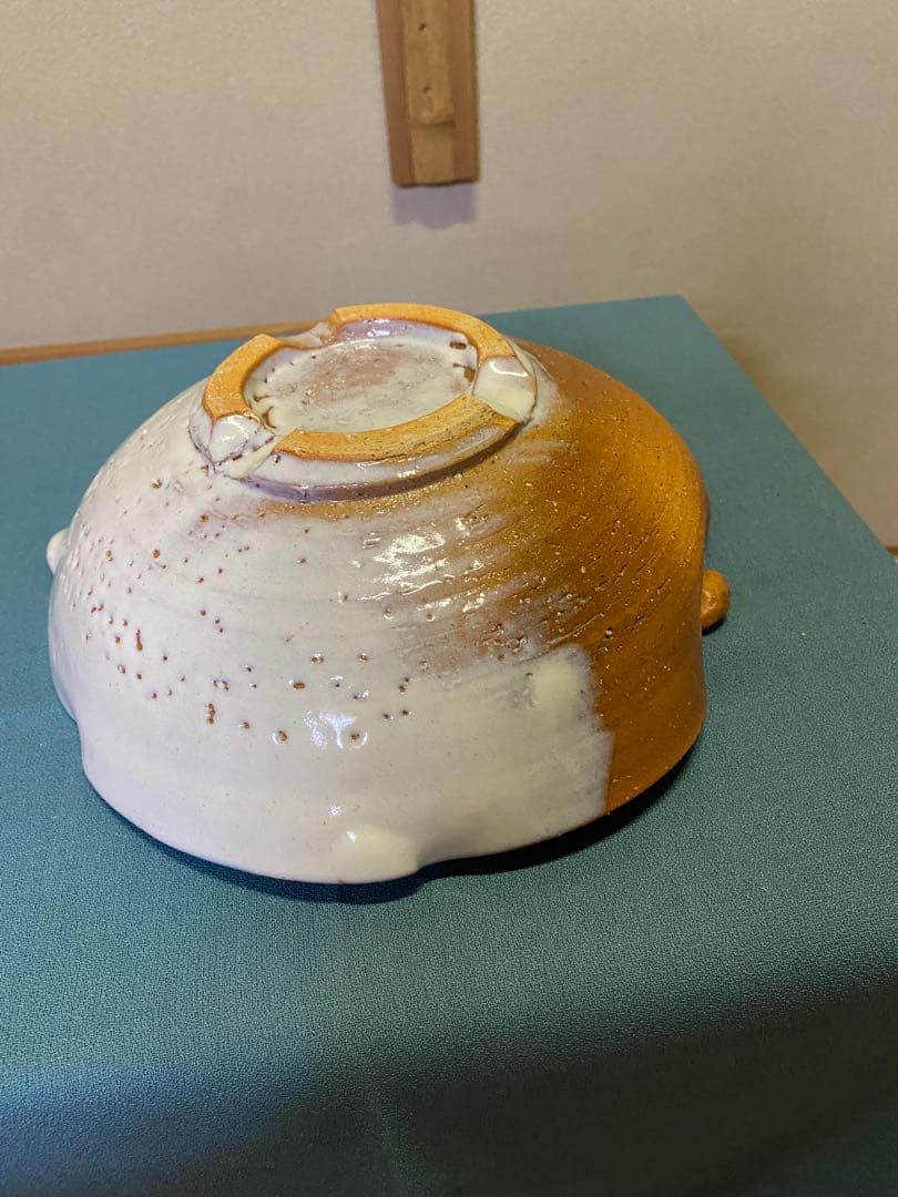 茶道具/花葉鉢 水戸逸雄 萩焼　共箱