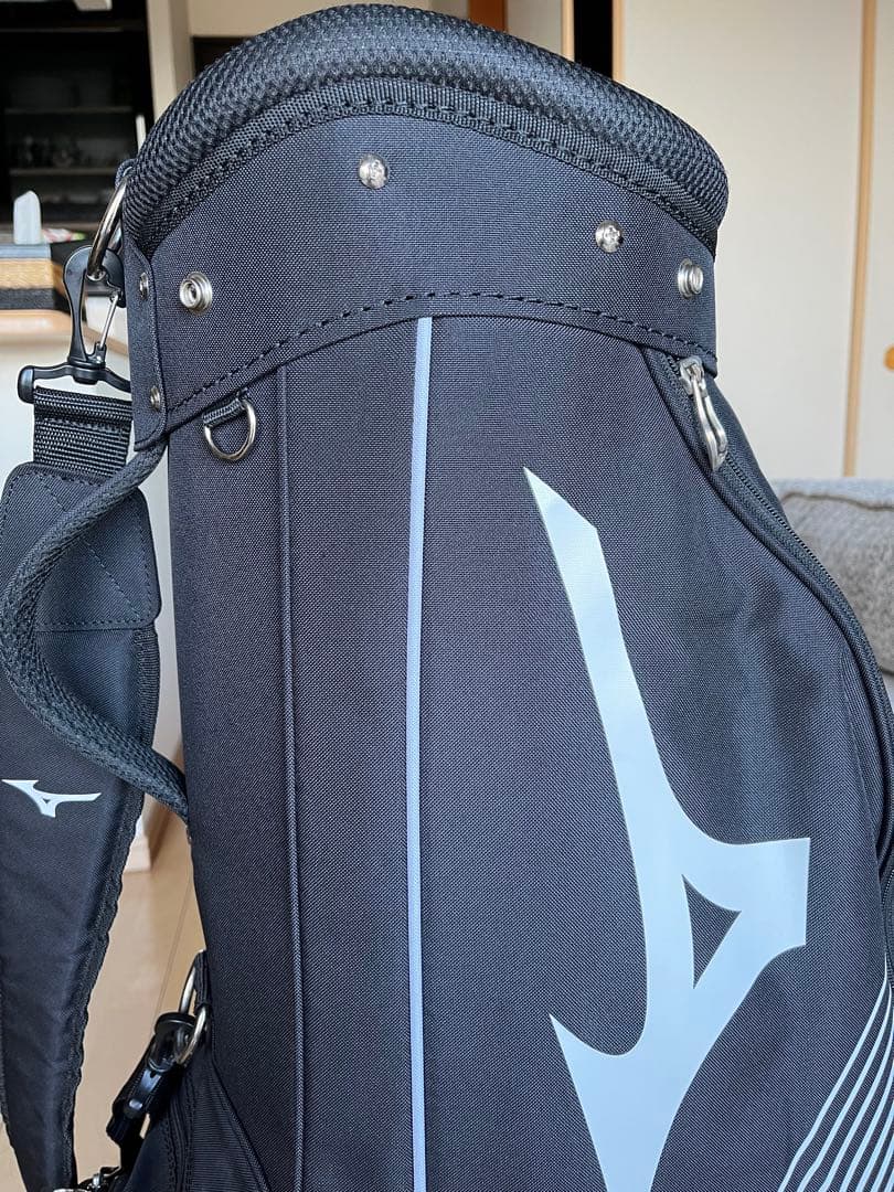 美品ミズノ　MIZUNO カート式キャディバッグ　9型軽量2.3kg ブラック