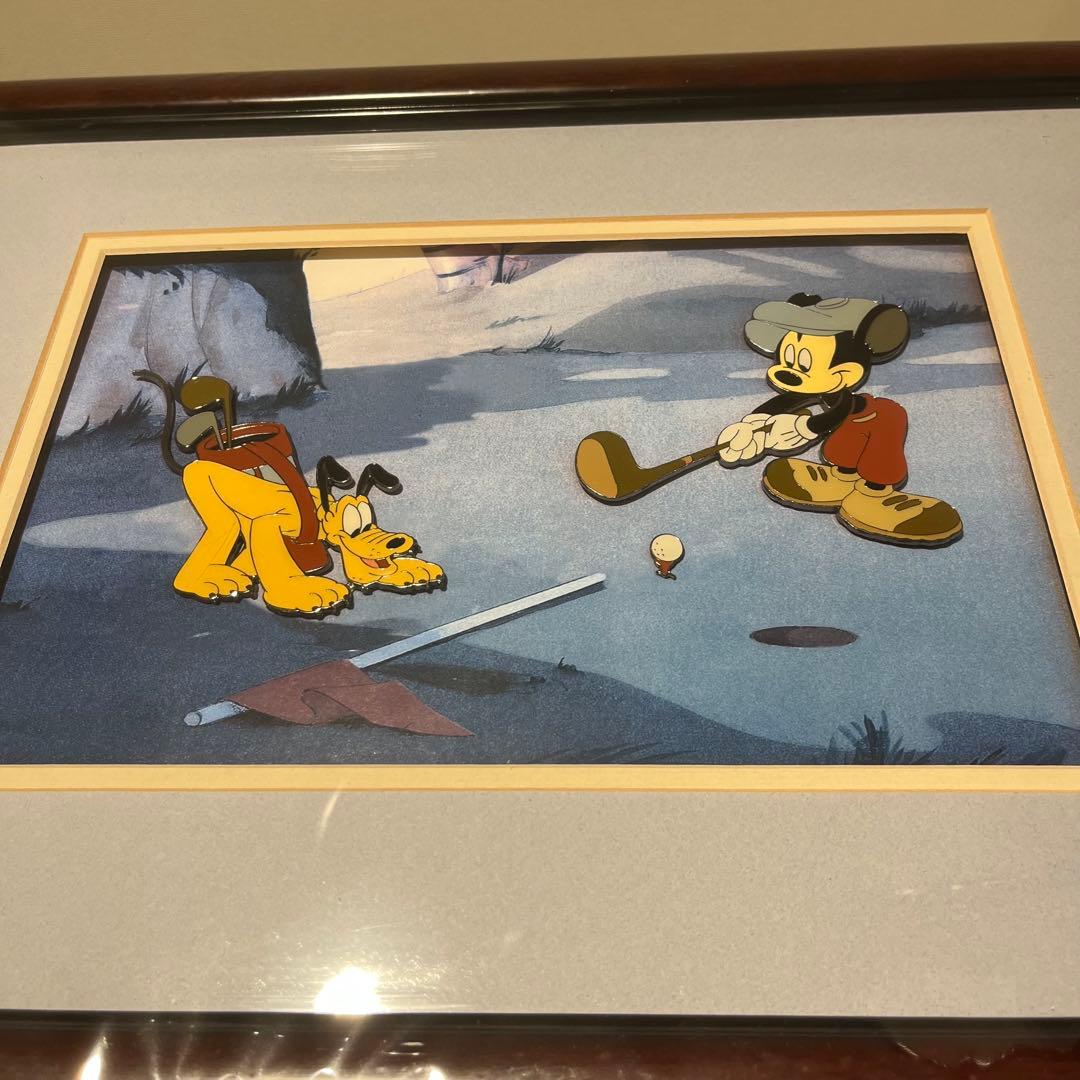 希少品 ミッキーのゴルフ Canine Caddy 60周年 セル画 ピンバッジ