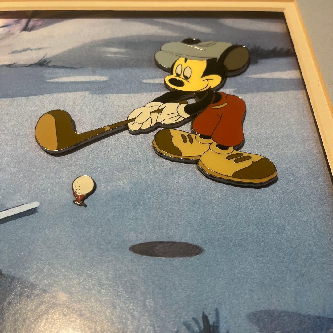 希少品 ミッキーのゴルフ Canine Caddy 60周年 セル画 ピンバッジ