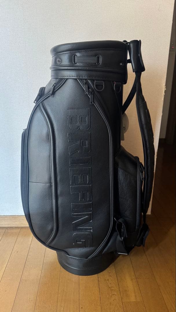 BRIEFING ブラックレザーキャディバッグ 定価25万