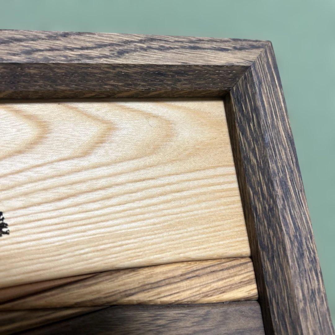 貴妃花 木製 壁飾り 美瑛 北海道 組み木の絵