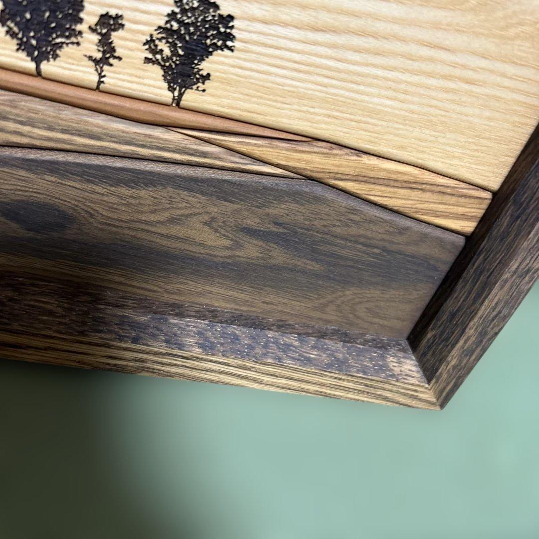 貴妃花 木製 壁飾り 美瑛 北海道 組み木の絵