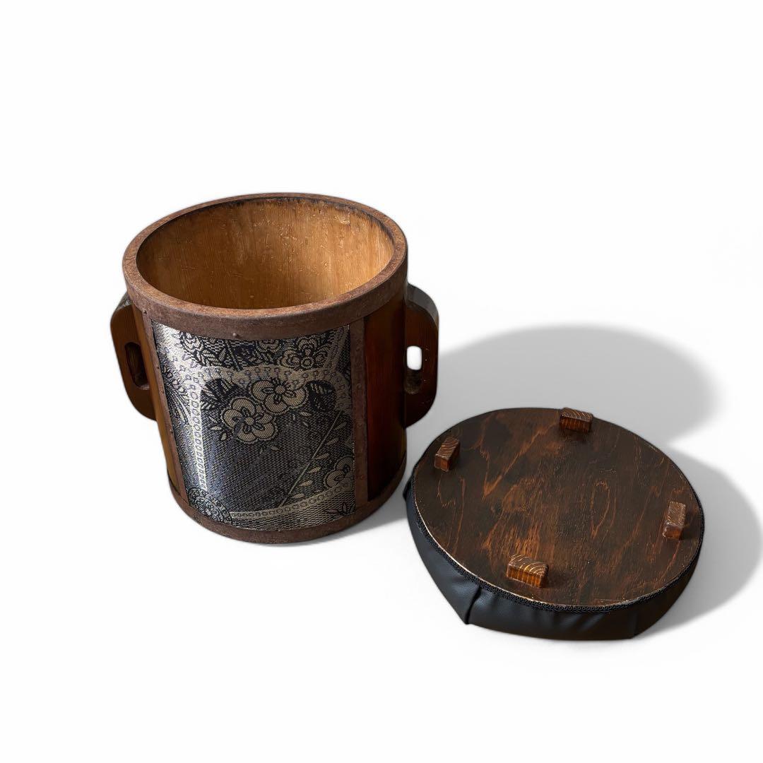 アンティーク樽 スツールボックス｜収納付き 一点物