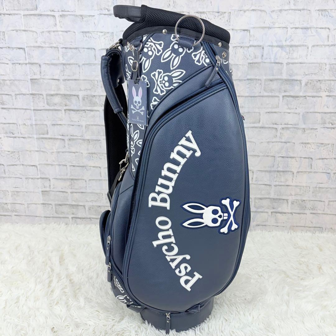 Psycho Bunny キャディバッグ ネイビー サイコバニー モノグラム