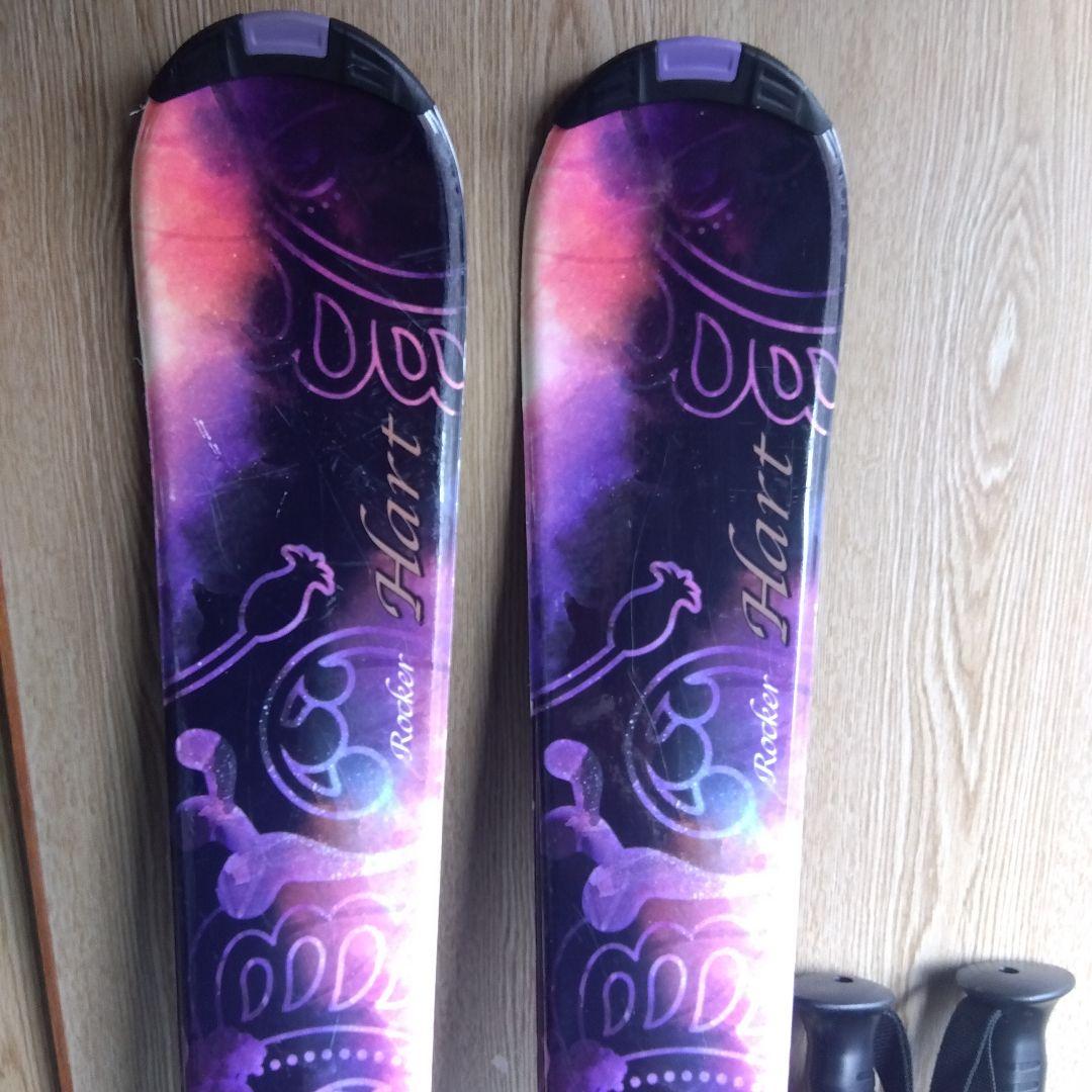 Hart アルペンスキーセット 紫とピンク ★板とストックのセット★