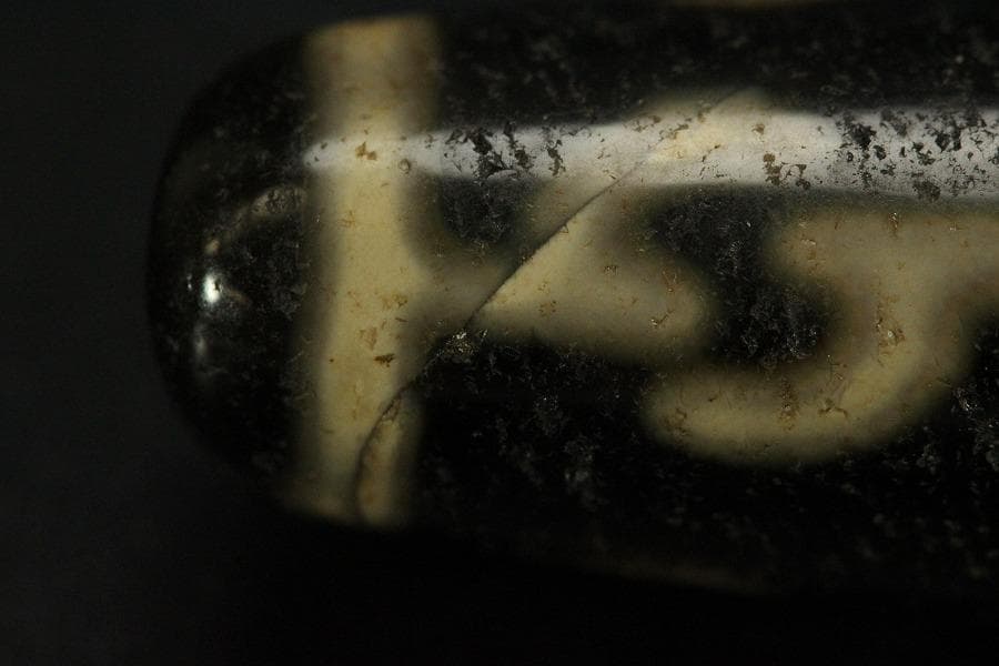 中国美術 天珠石 三眼 飾石(KN71)