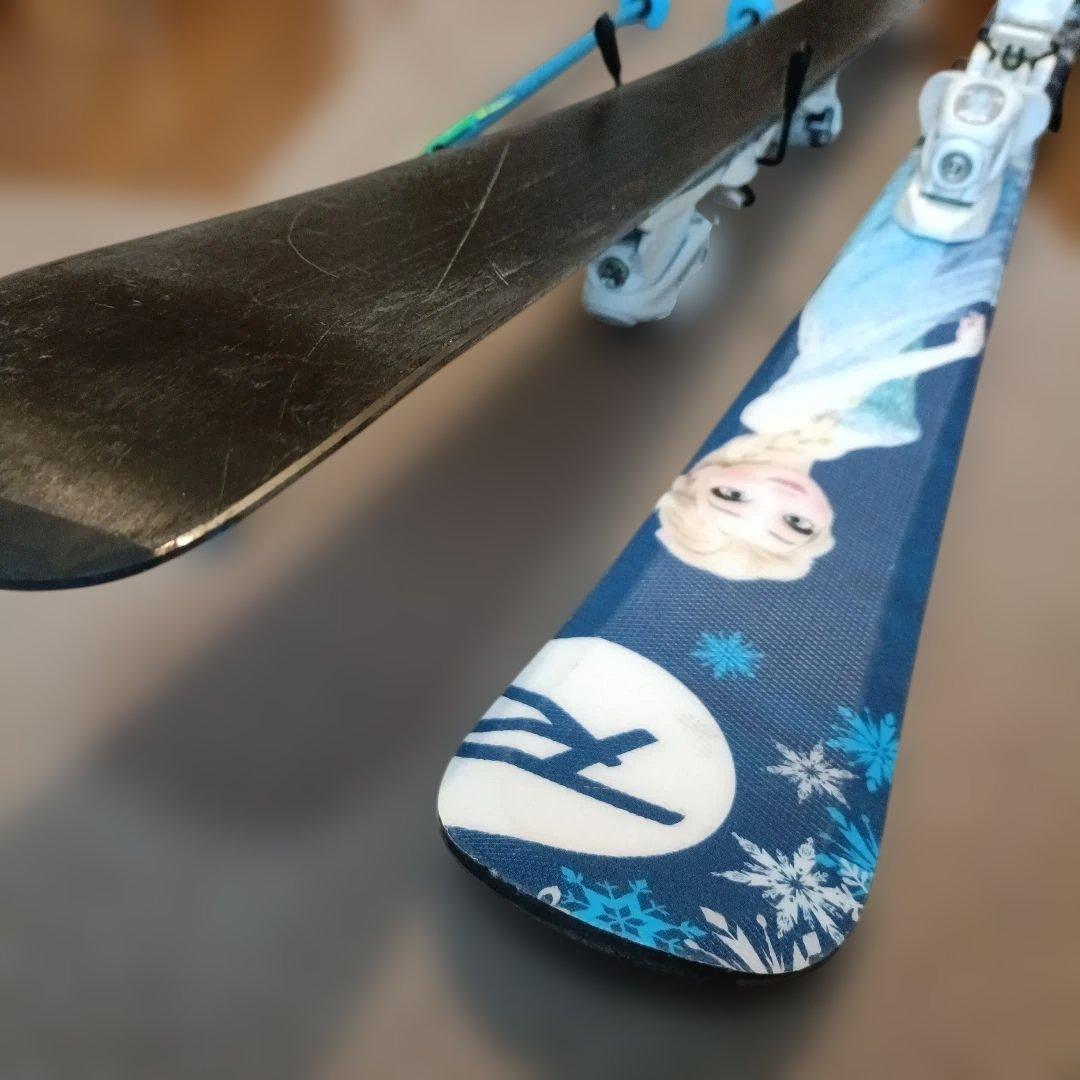 【中学年〜高学年用】ロシニョール》スキーセット”アナと雪の女王エルサデザイン ”