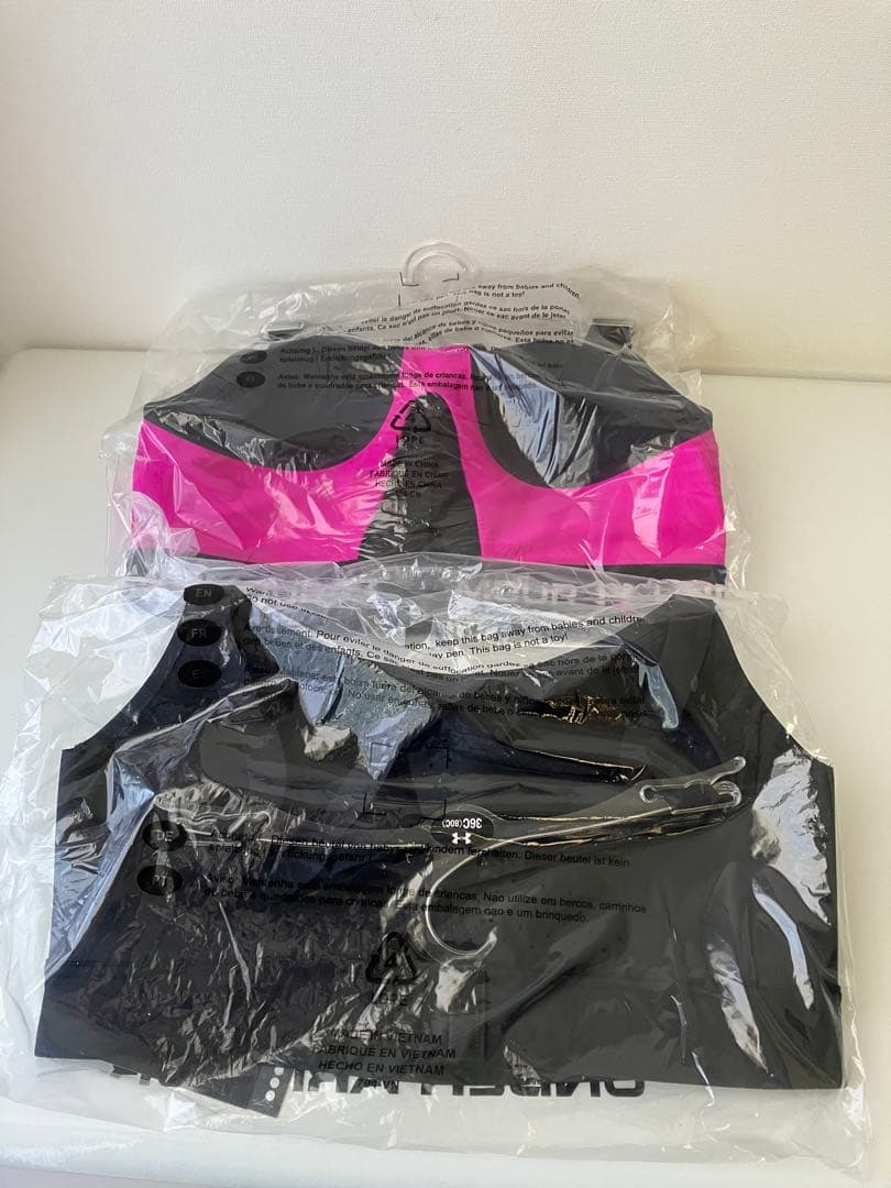 UA スポーツブラ 36C(C80) XL相当 ハイサポート 2着セット