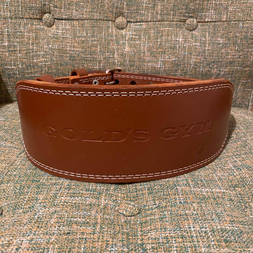 GOLD'S GYM レザー トレーニングベルト S