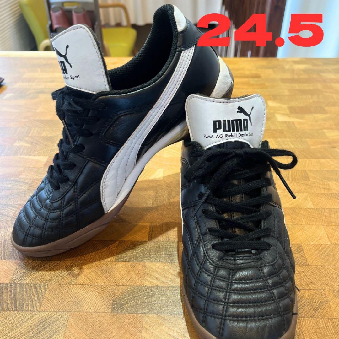 【週末セール中】PUMA メキシコ IT ブラック 24.5cm 室内用 中古