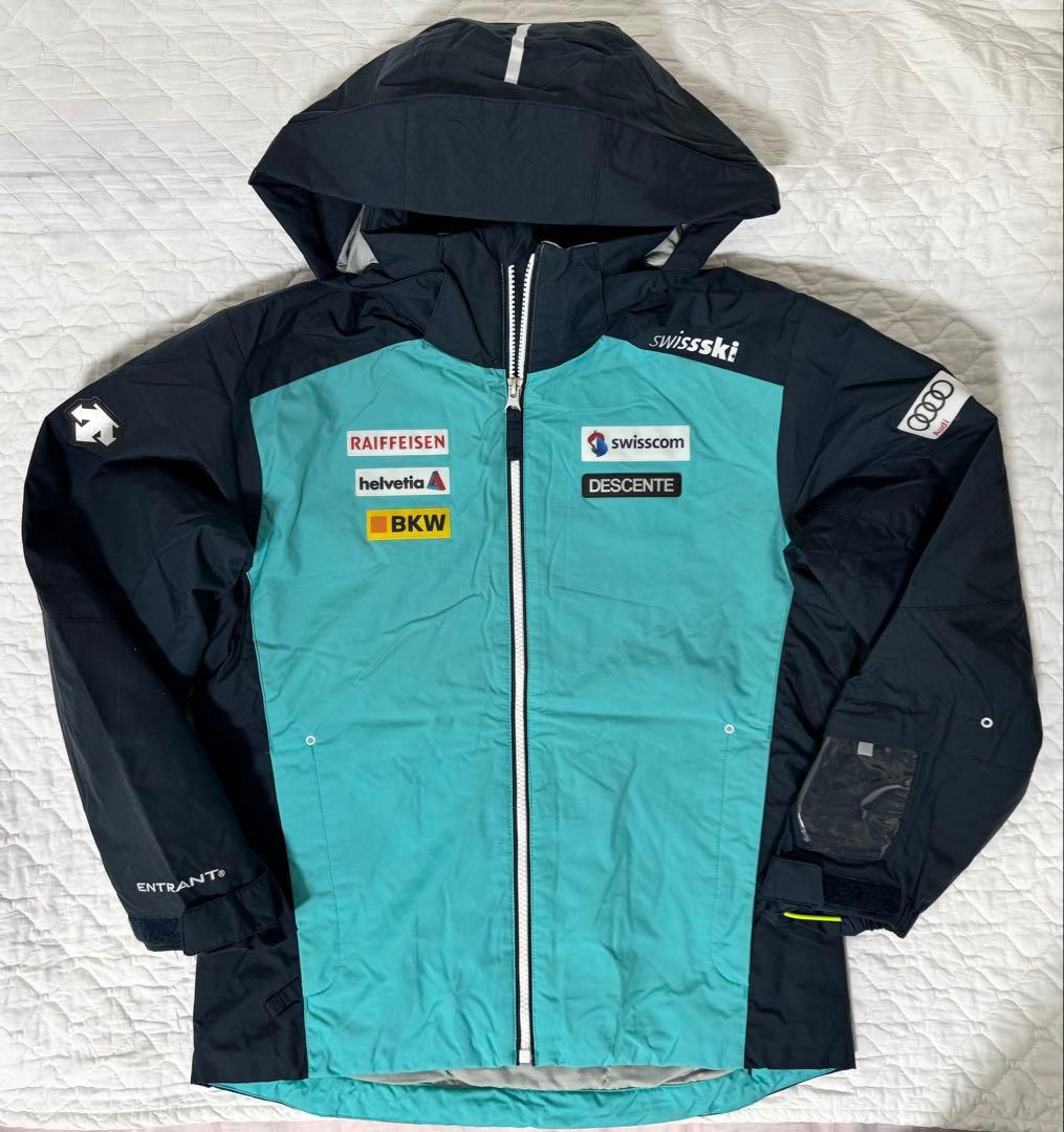 DESCENTE デサント子供用スキーウェア上下セット 150 ブルー×ネイビー