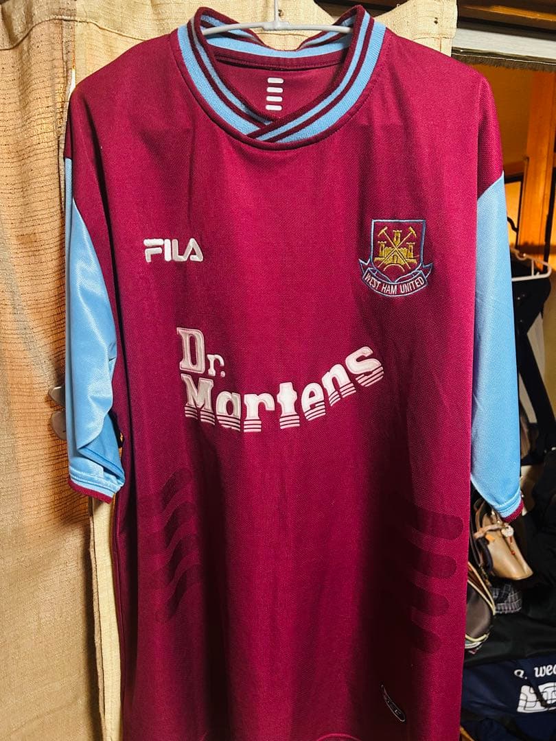 FILA サッカーシャツ XLウエストハム2001〜2003ドクターマーチン