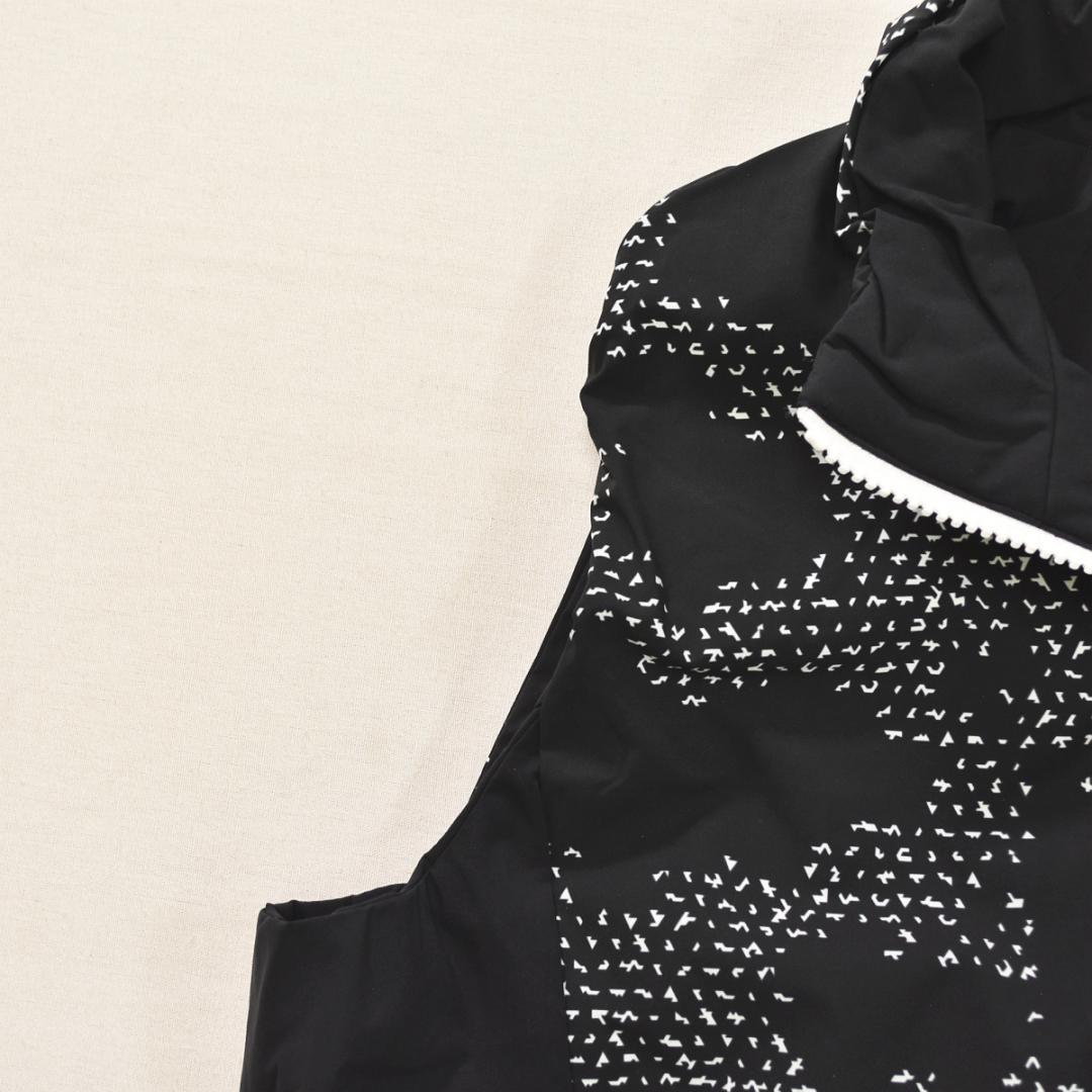 【人気】 【上質】 マンシングウェア 中綿入り ベスト ワンピース ブラック ♪