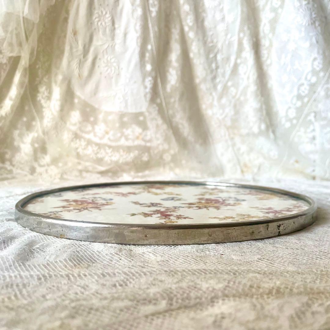 サルグミンヌ　ルイ15世　トリベット　陶板ラウンドプレート　フランスアンティーク