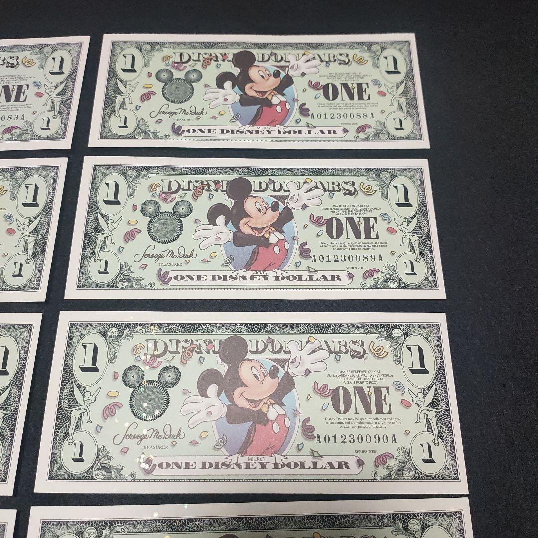 美品　ディズニーダラー 2000年　連番9枚セット 封筒付き　ミッキー