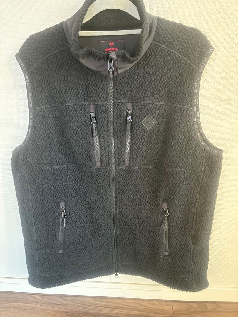 【美品】　ブリーフィングゴルフ　ウールボアベストブラック　2025年秋冬モデル