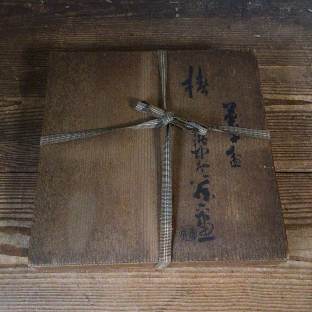 No4388 二代真清水蔵六(泥中庵) 椿図　菓子盆　共箱　送料無料