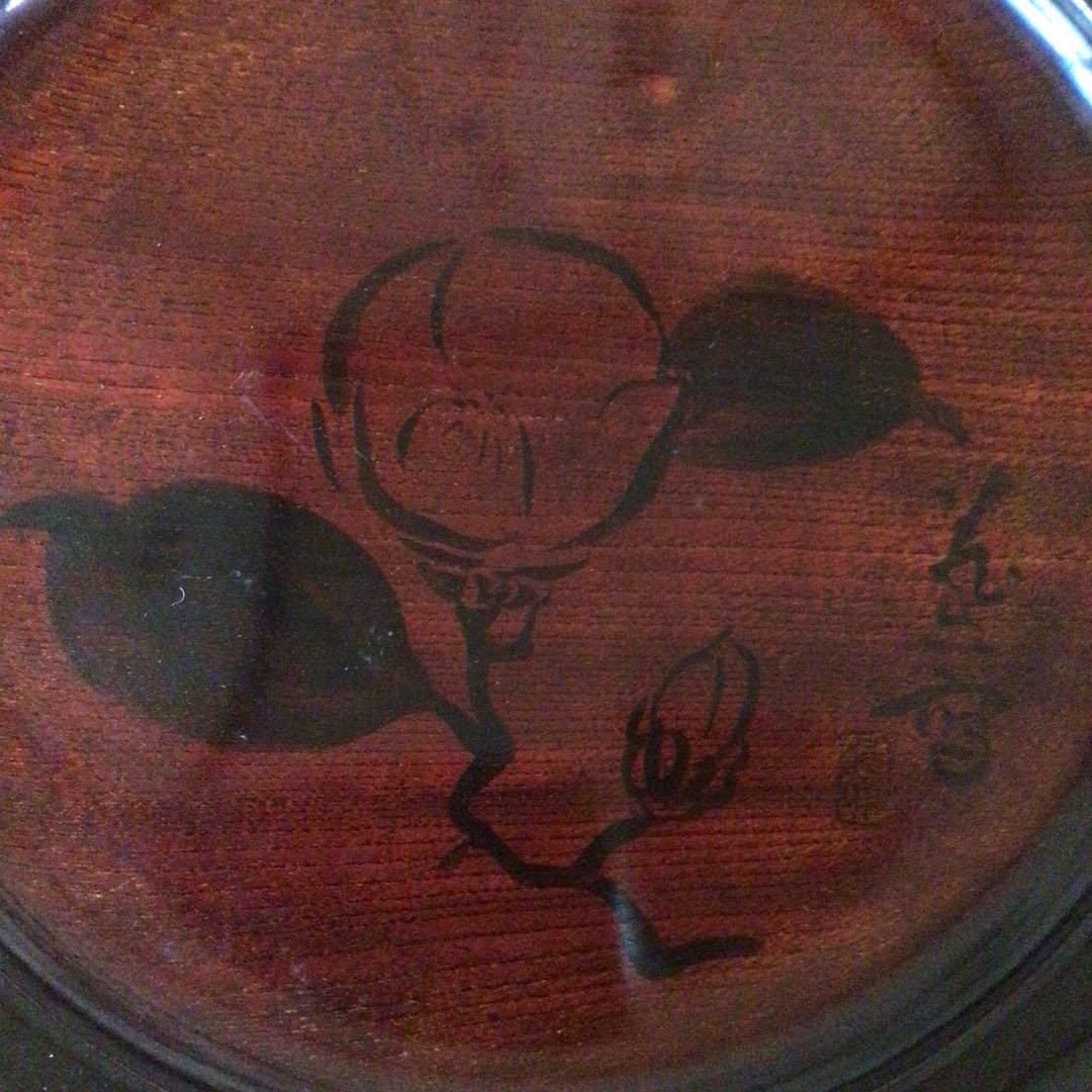 No4388 二代真清水蔵六(泥中庵) 椿図　菓子盆　共箱　送料無料