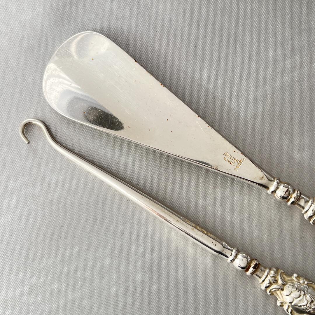 【Adie & Lovekin】【純銀ハンドル】 天使の靴べら / ボタンフック