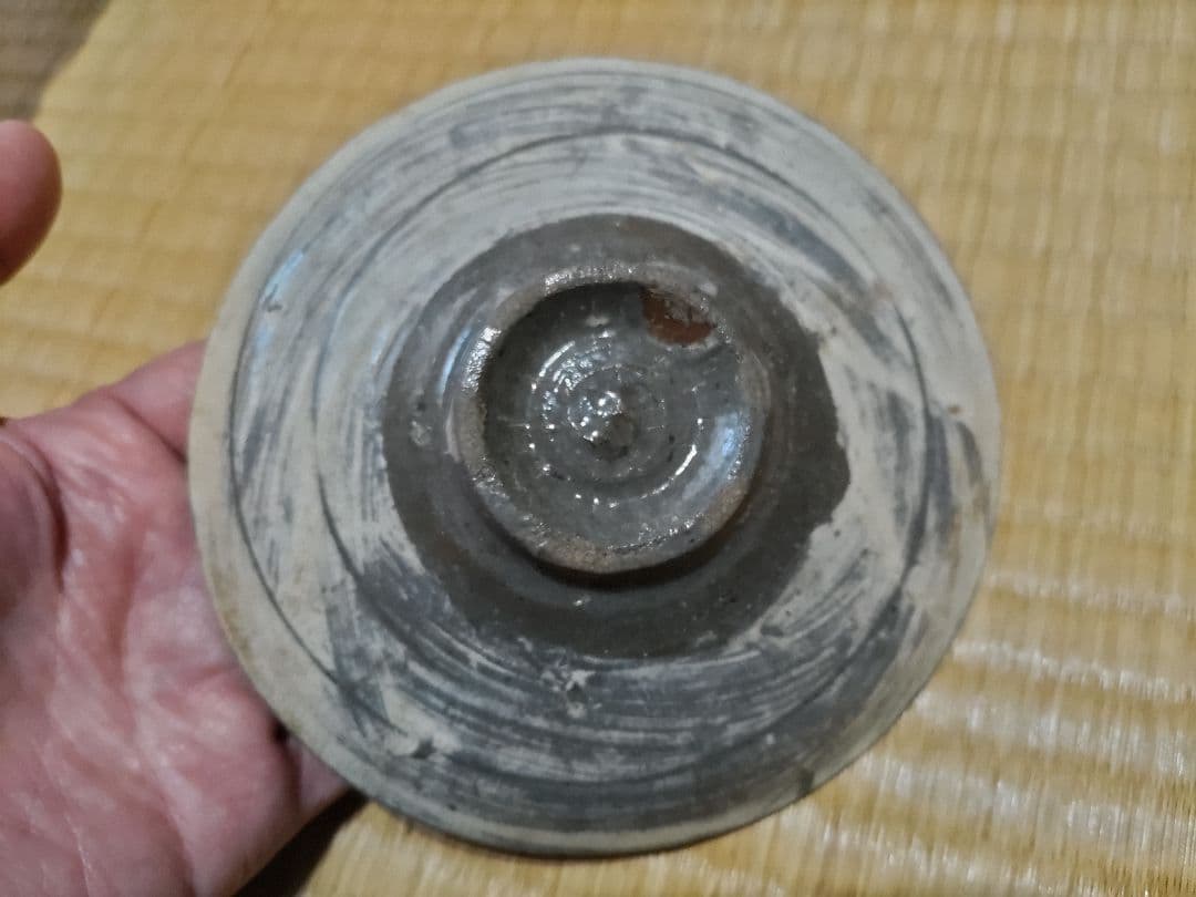 李朝　刷毛三嶋　皿（13.4cm）良品！