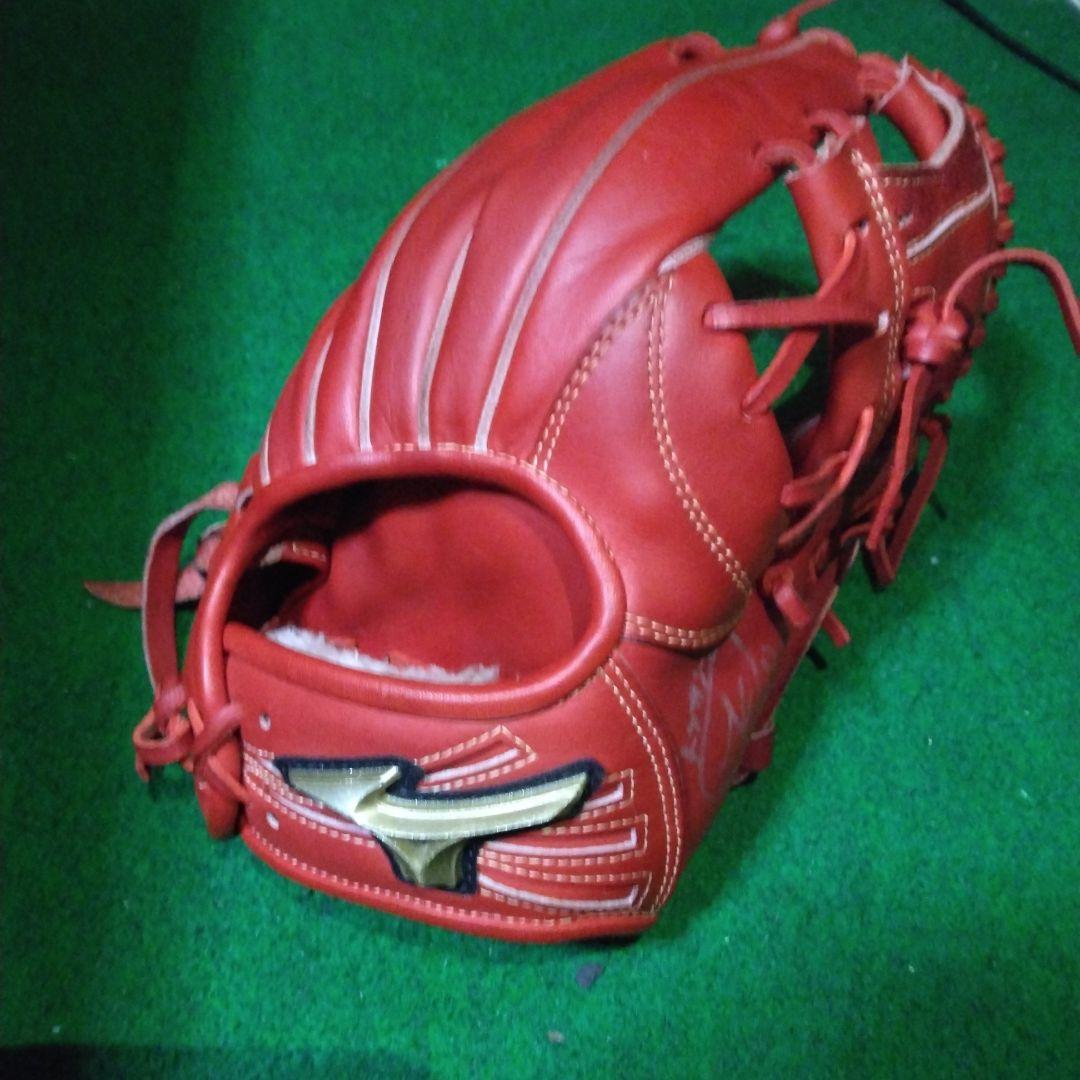 赤 軟式グローブ Global Elite