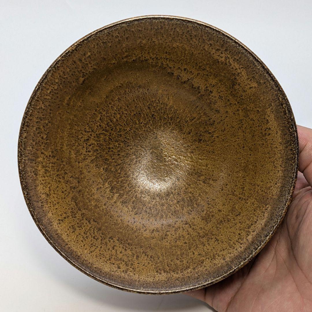 小倉円平 円平焼 金結晶茶盌 共箱共布栞 抹茶碗 抹茶茶碗 茶道具 小倉圓平