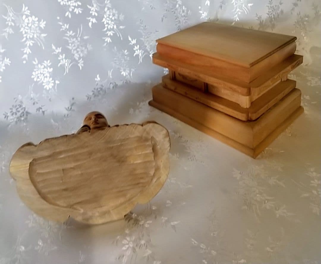 僧形坐像 法然上人坐像 #074 ◆白檀 木彫 仏像