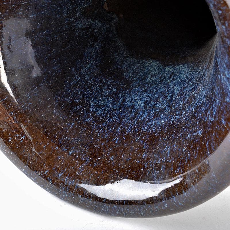 中国　海鼠釉　尊式瓶　在銘　M　R5381B