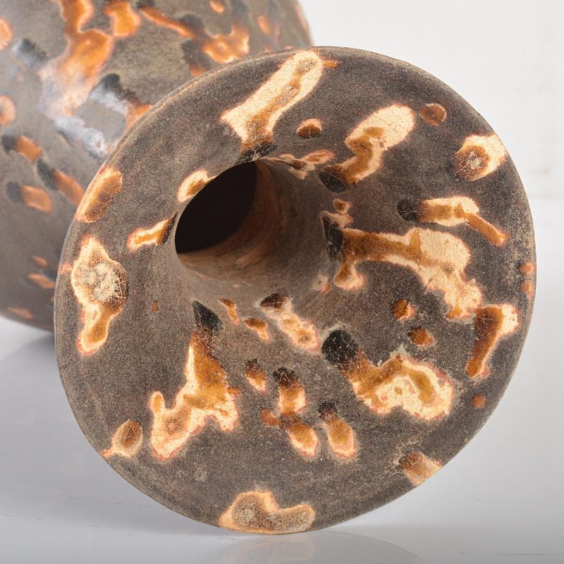 中国　玳玻釉　玉壷春瓶　花瓶　V　R6424B