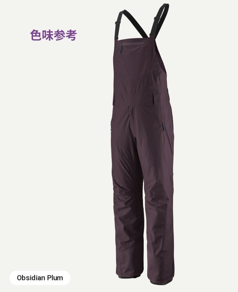 Patagonia メンズ・パウダー・タウン・ビブ オブシディアンプラム L