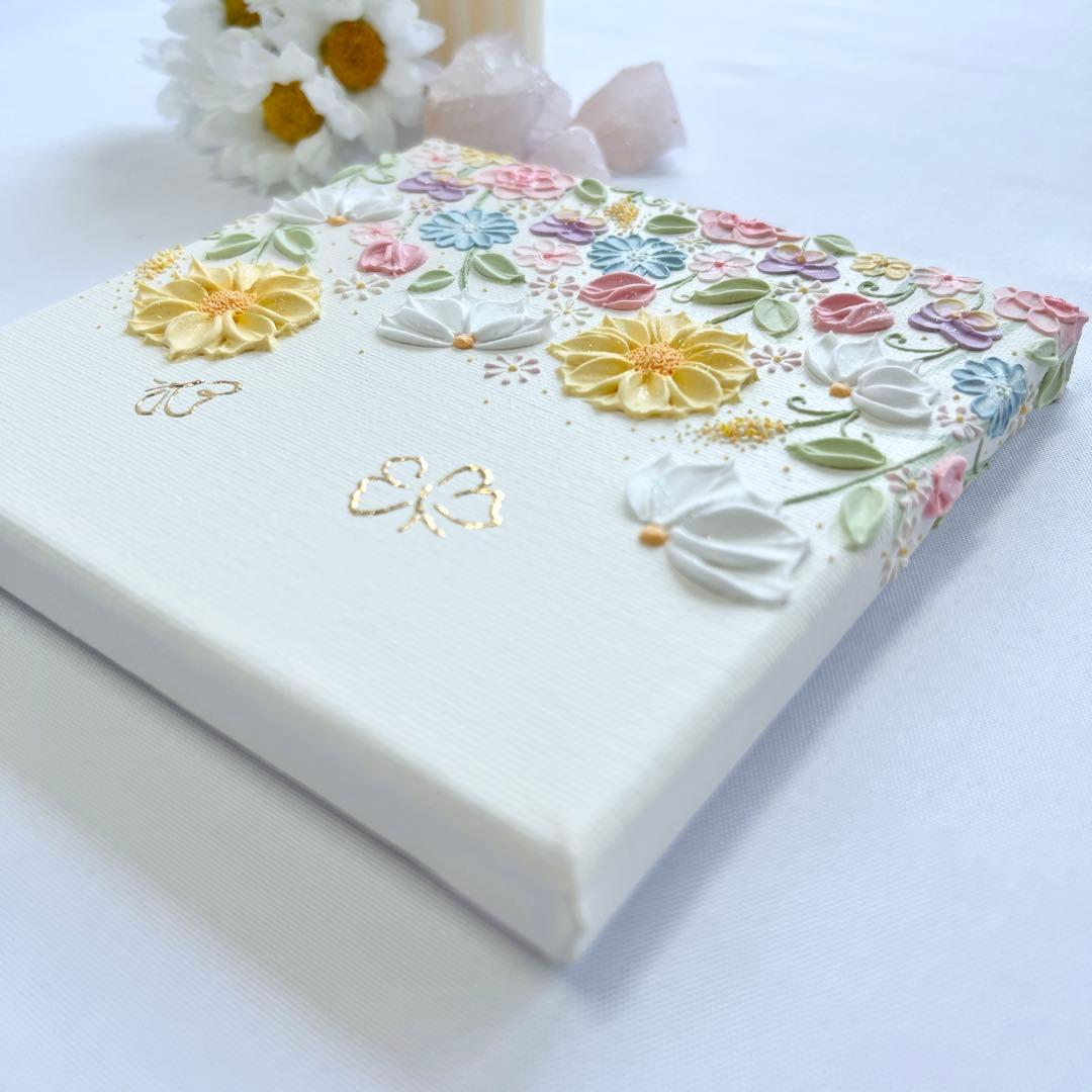 蝶　テクスチャーアート　バタフライ　絵画　インテリアアート　花　絵　癒し