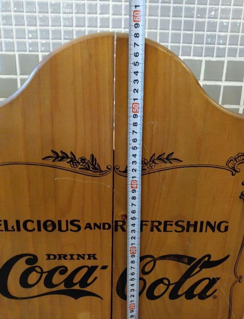 希少　コカコーラ　ビンテージ　木製　シェルフ　棚