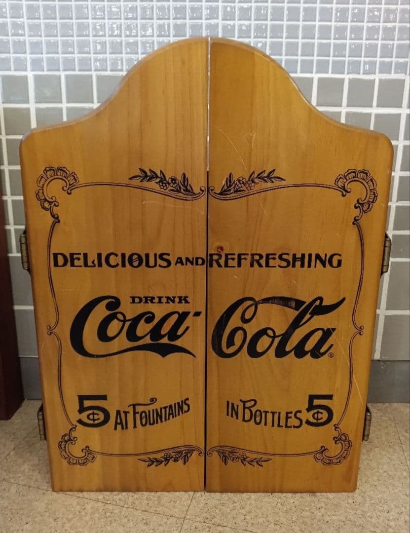 希少　コカコーラ　ビンテージ　木製　シェルフ　棚