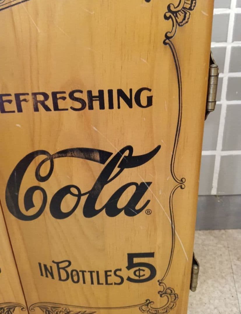 希少　コカコーラ　ビンテージ　木製　シェルフ　棚