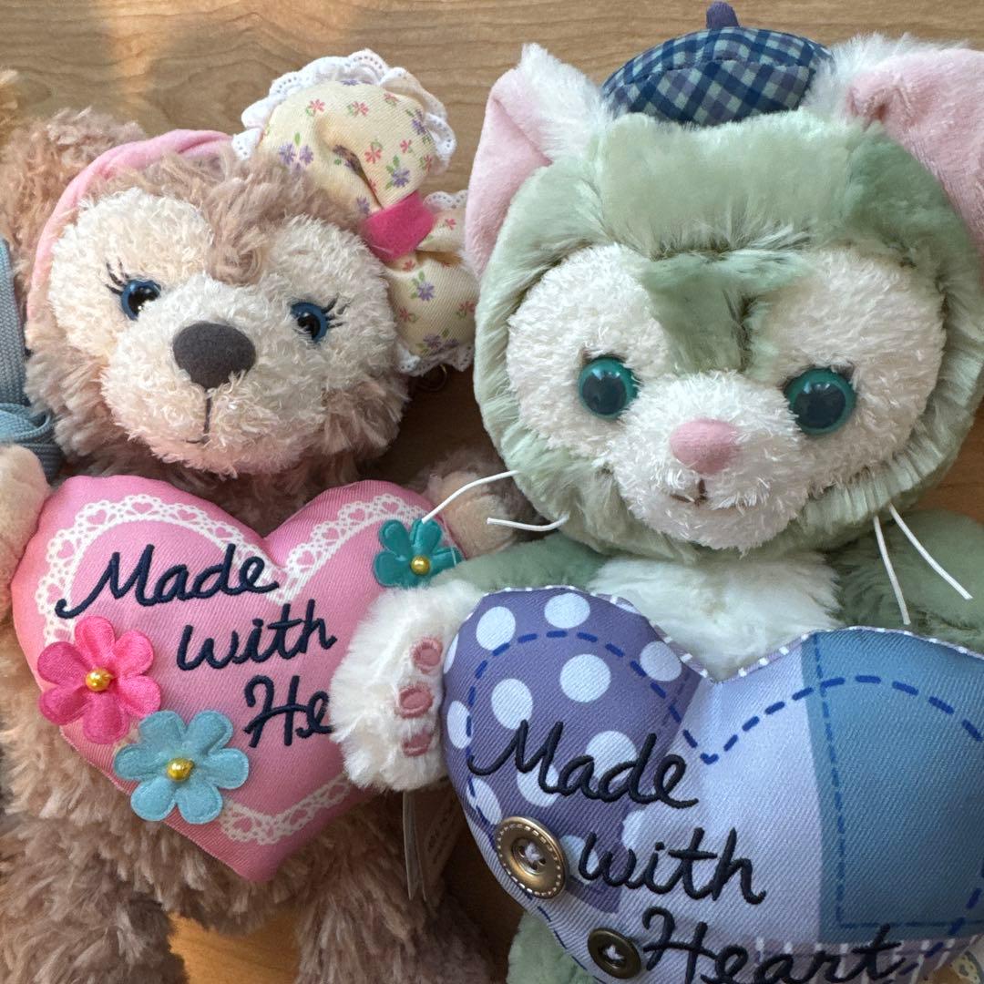 ハートウォーミングデイズ　ぬいぐるみポシェット　ダッフィー　ジェラトーニ　セット