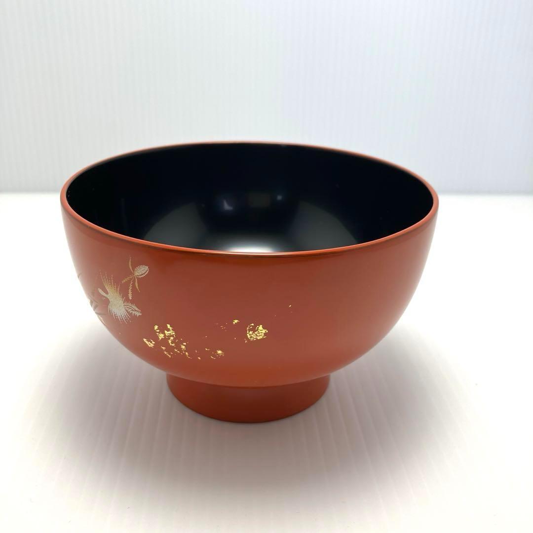 最高級 新品未使用 輪島塗 藤野孝一郎 金箔 汁椀 夫婦椀 お椀 2客 共箱