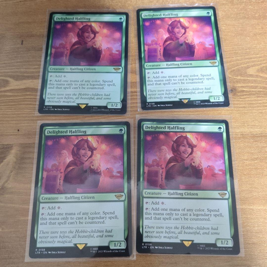 喜ぶハーフリング　英語4枚セット