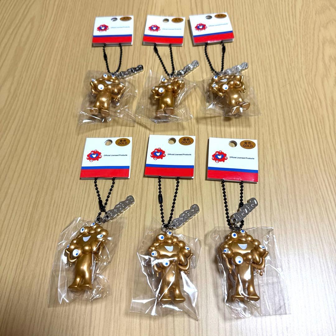 新品未開封 EXPO 関西万博 ミャクミャク ゴールド キーホルダー 6個セット