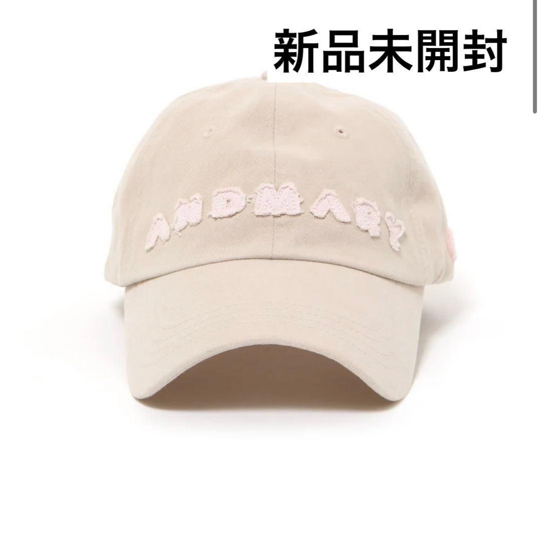 レディースウェア andmary Mary logo cap beige