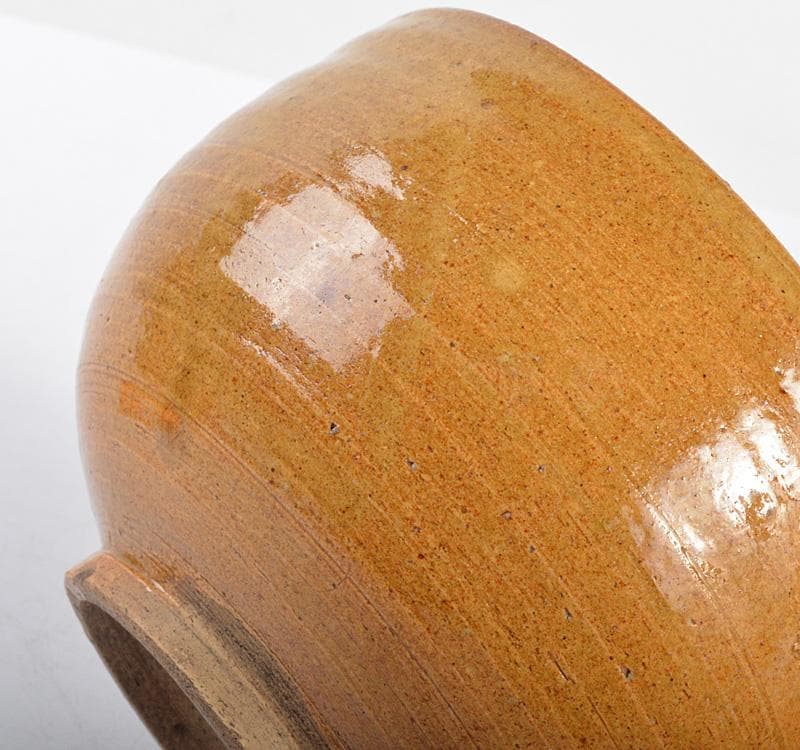 中国　唐物　黄釉　茶碗　仕覆・時代箱付　M　R4289