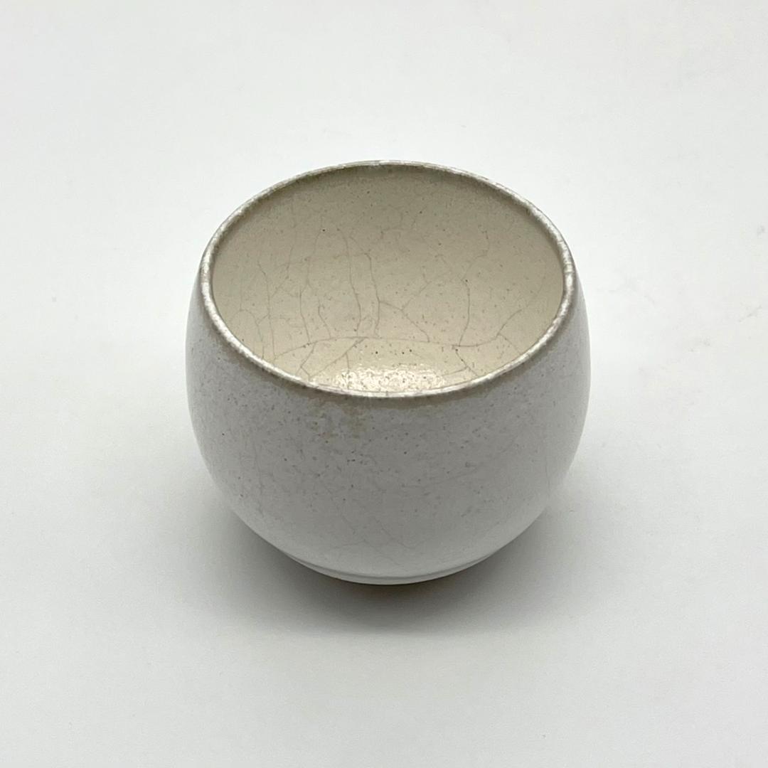 清水卯一 白釉 ぐい呑 盃 合箱 人間国宝 保証