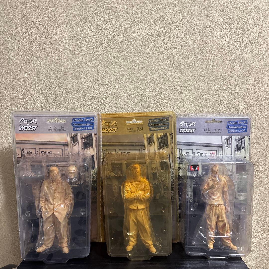 d*3様 クローズワースト象牙フィギュア海老塚三人衆　桐島ヒロミ本城俊明杉原誠3