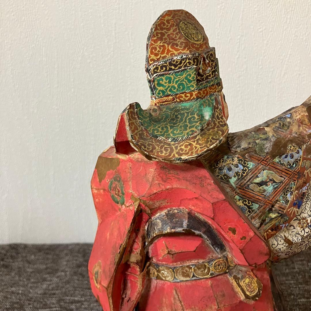 奈良一刀彫　名工竹林薫風作　舞楽人形　春日大社　骨董　古道具　奈良蔵出　森川杜園