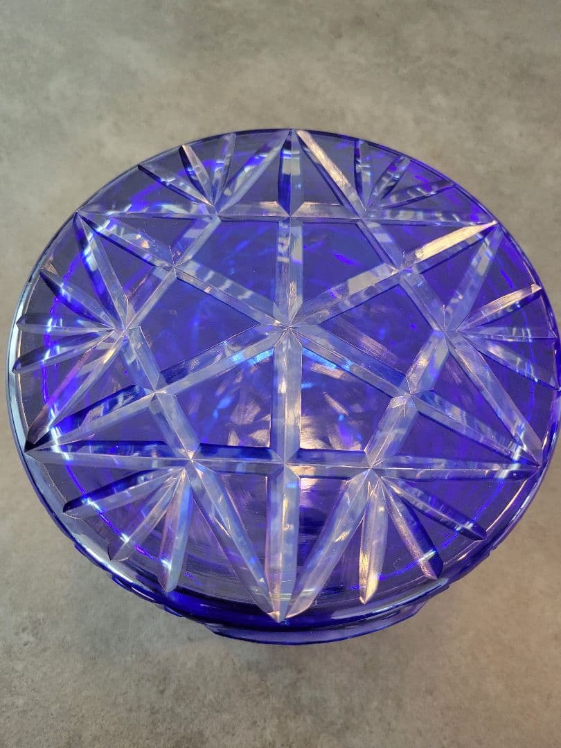 【貴重】切子　ガラス器　三段重