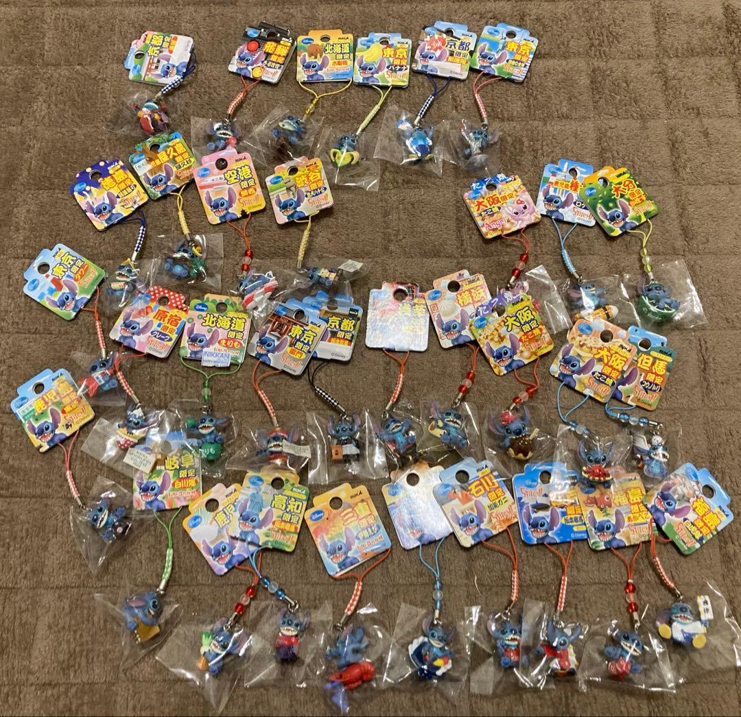 ✨まとめ売り✨ご当地限定　スティッチ　ストラップ等　59点