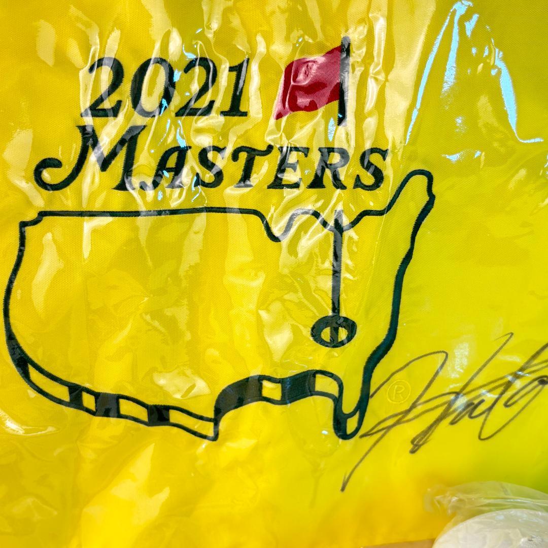 マスターズ2021フラッグ・松山モデルキャップ　松山英樹　直筆サイン