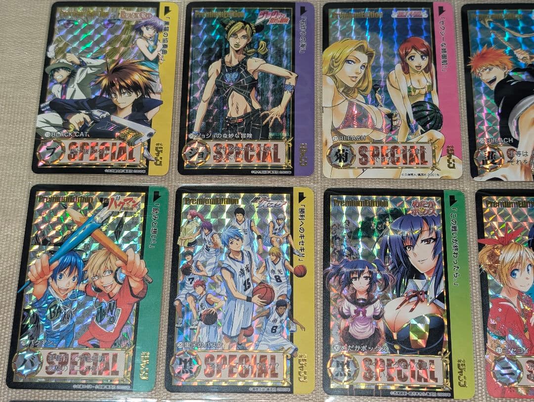 少年ジャンプ　プリズムキャラクターカード　54枚スリーブ入りセット①